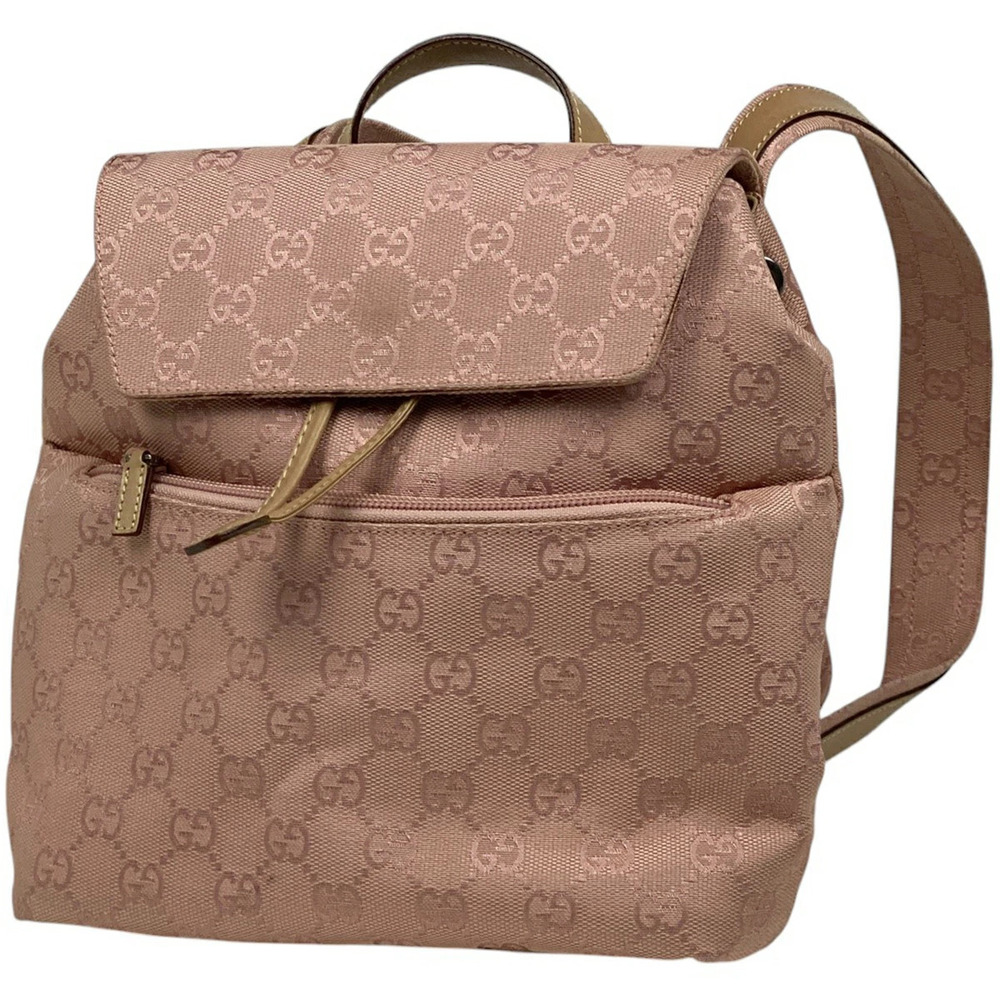 Gucci GG Backpack Rucksack Daypack day bag canvas pink